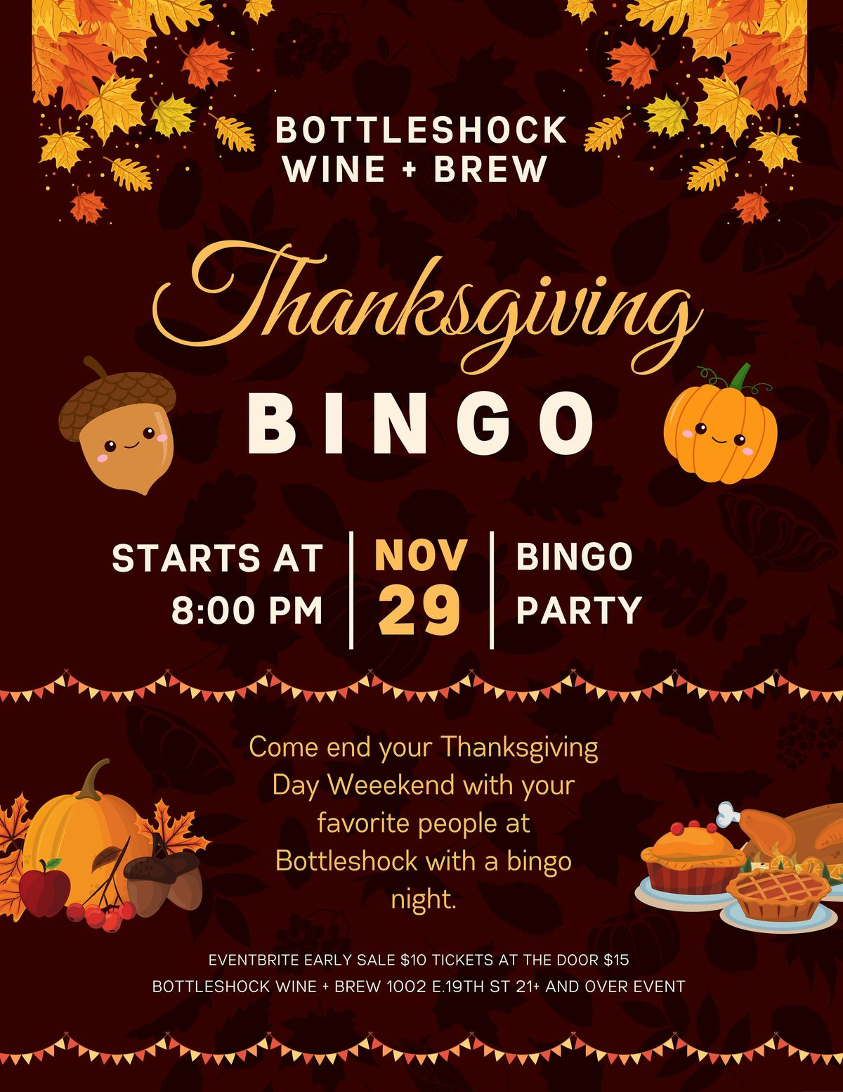 Friendsgiving Bingo Night