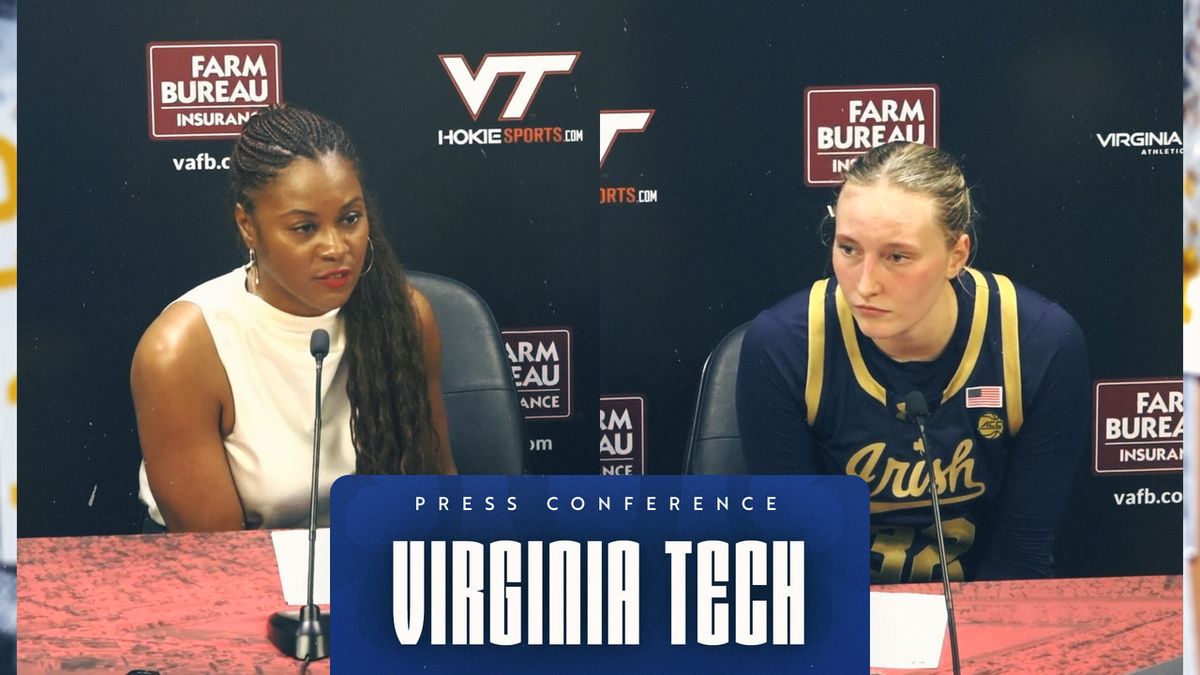 Virginia Tech Hokies at Notre Dame Fighting Irish Womens Basketball