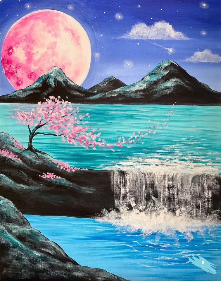 Rose Moon - Champainting Paint and Sip BYO Food and Drinks ...