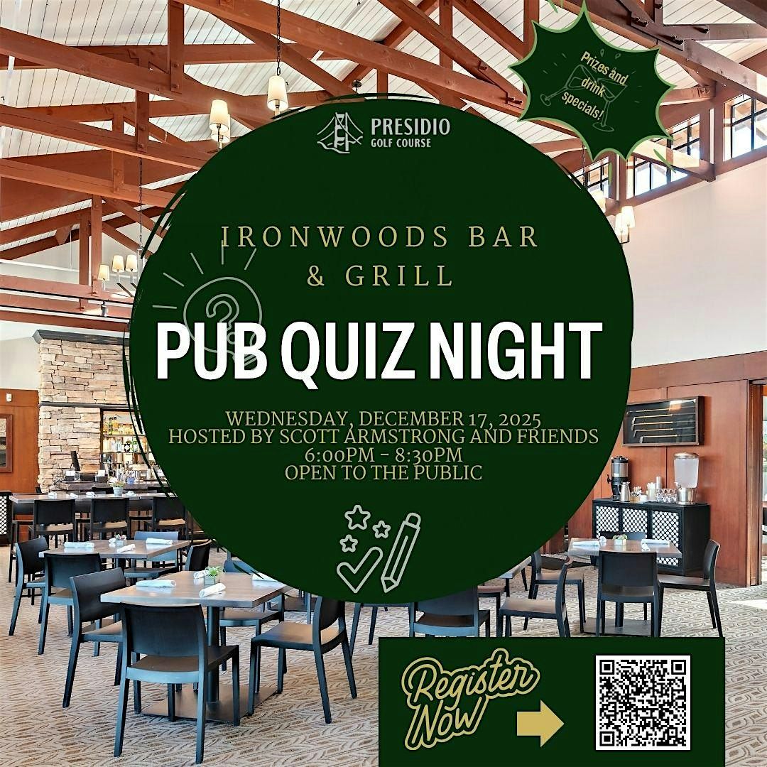 December Pub Quiz at Presidio Golf Course