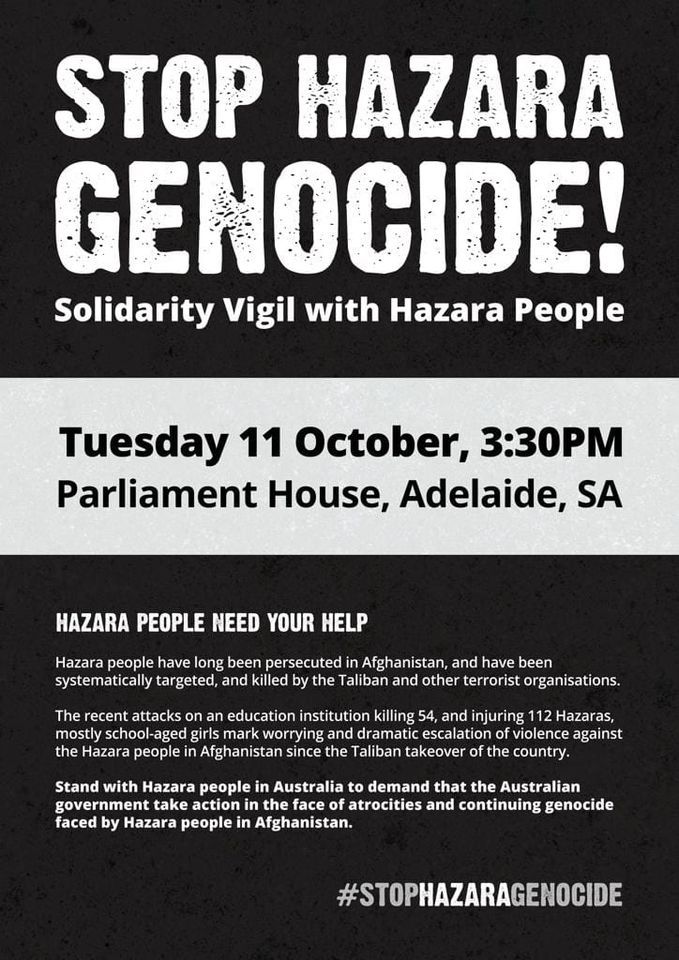 Adelaide SA - Solidarity gathering with Hazara People