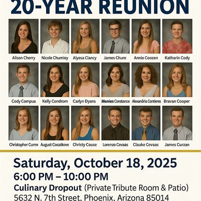 SMHS CLASS OF 2005 - 20 YEAR REUNION