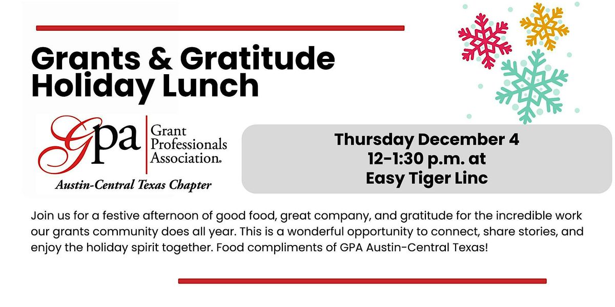 Grants & Gratitude Holiday Lunch