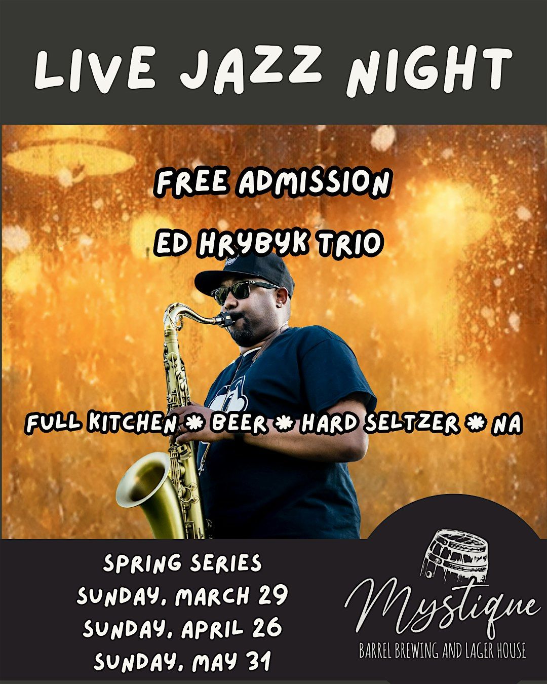 Live Jazz - Free Admission - 3\/29 (4-7)