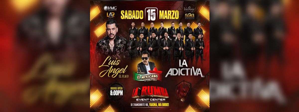 Luis Angel "El Flaco" with Banda La Adictva