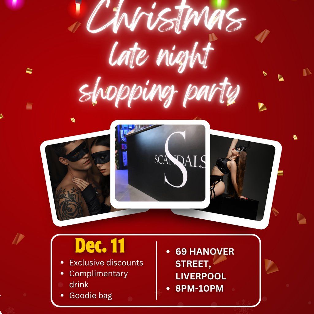 Christmas late night shopping party.