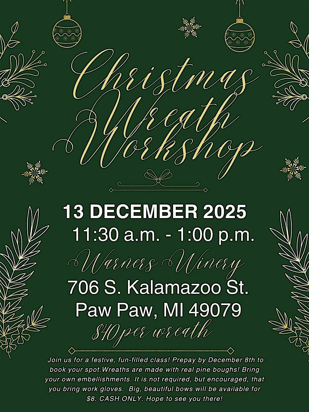 Christmas Wreath Workshop