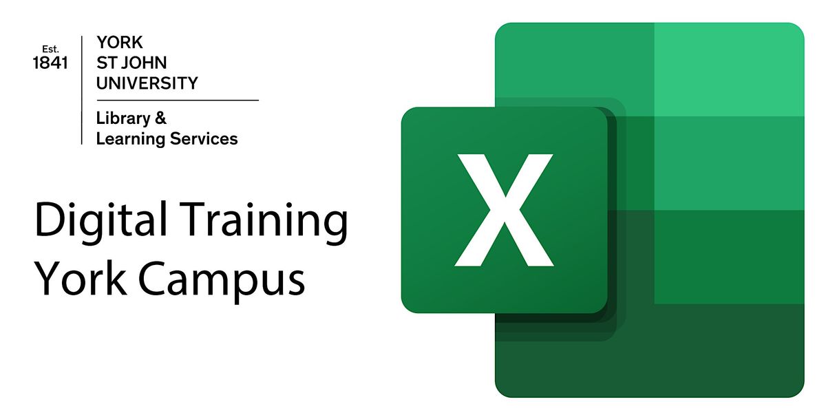 Excel4: Pivot tables (Tue 2 Jun 2026 15:00-16:00) - York FT208