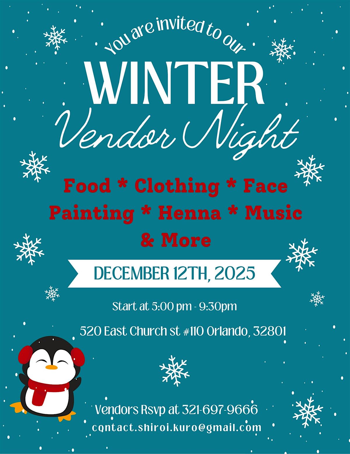 Winter Vendor Night
