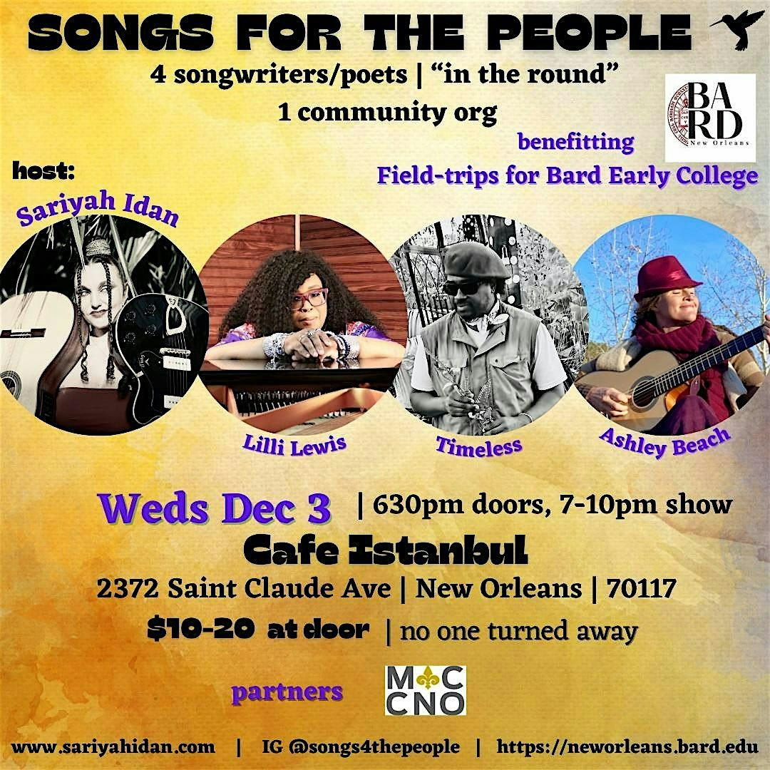 SONGS FOR THE PEOPLE- Lilli Lewis, Ashley Beach, Timeless, Sariyah Idan