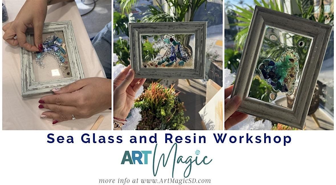Ocean Sea Glass and Resin Art Workshop - painting or ornaments | San Diego