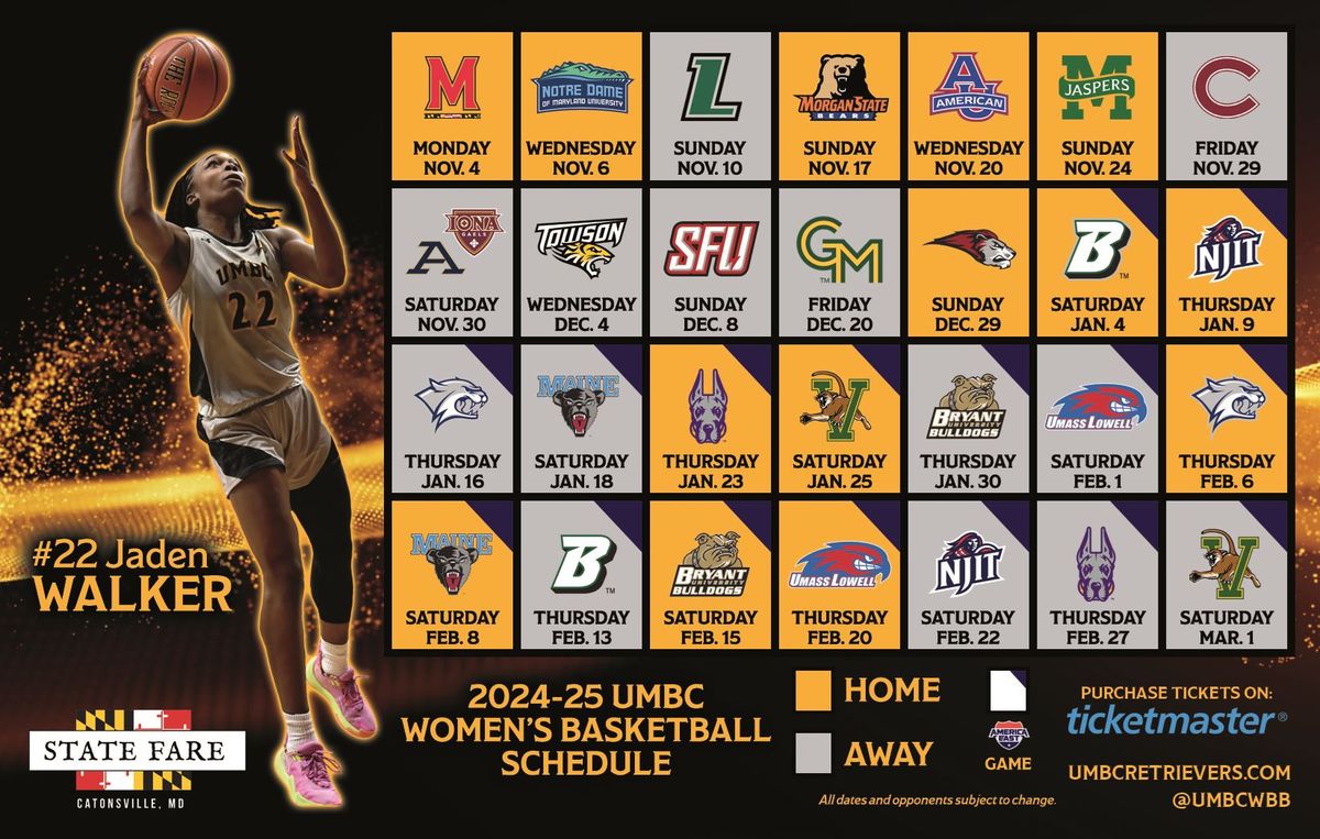 Parking Bryant Bulldogs at UMBC Retrievers Womens Basketball