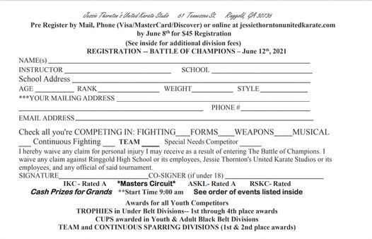 Jessie Thornton's Battle of Champions 2021