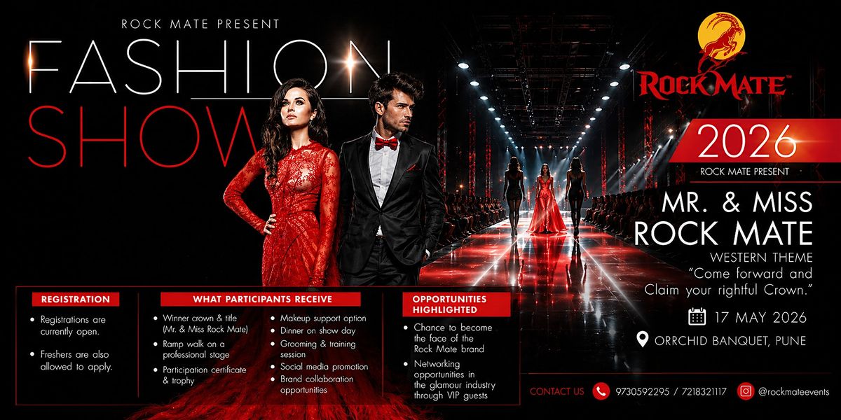 ROCK MATE FASHION WEEK 2026 | Live Show ( Mr. & Miss ROCK MATE )