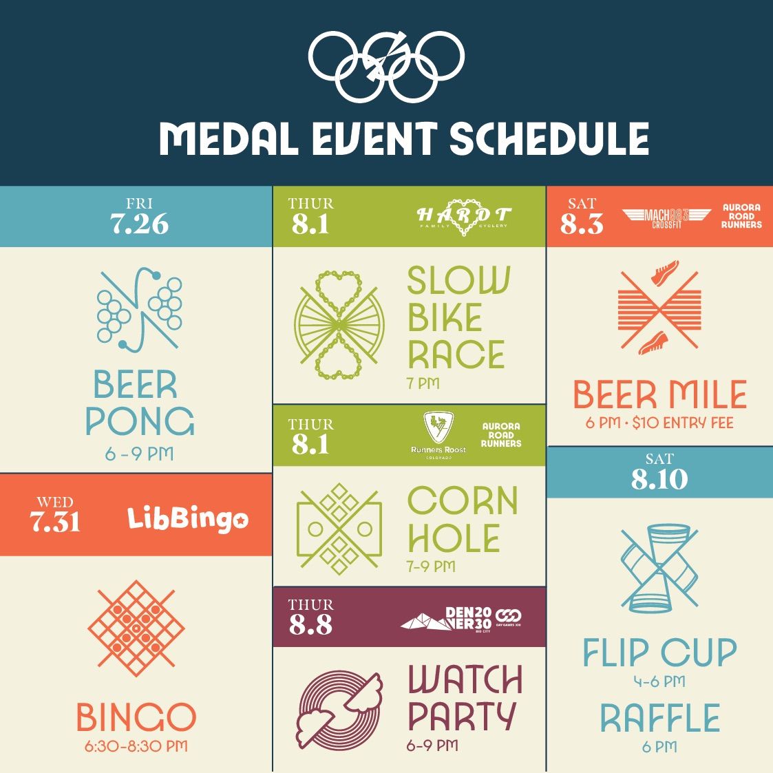 Watch Party 2024 Beer Olympics 2302 Dayton St., Denver, CO, Glendale