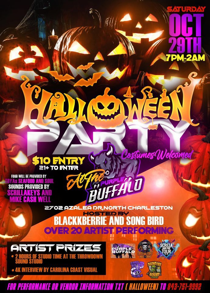 Halloween Party At The Purple Buffalo The Purple Buffalo, Charleston