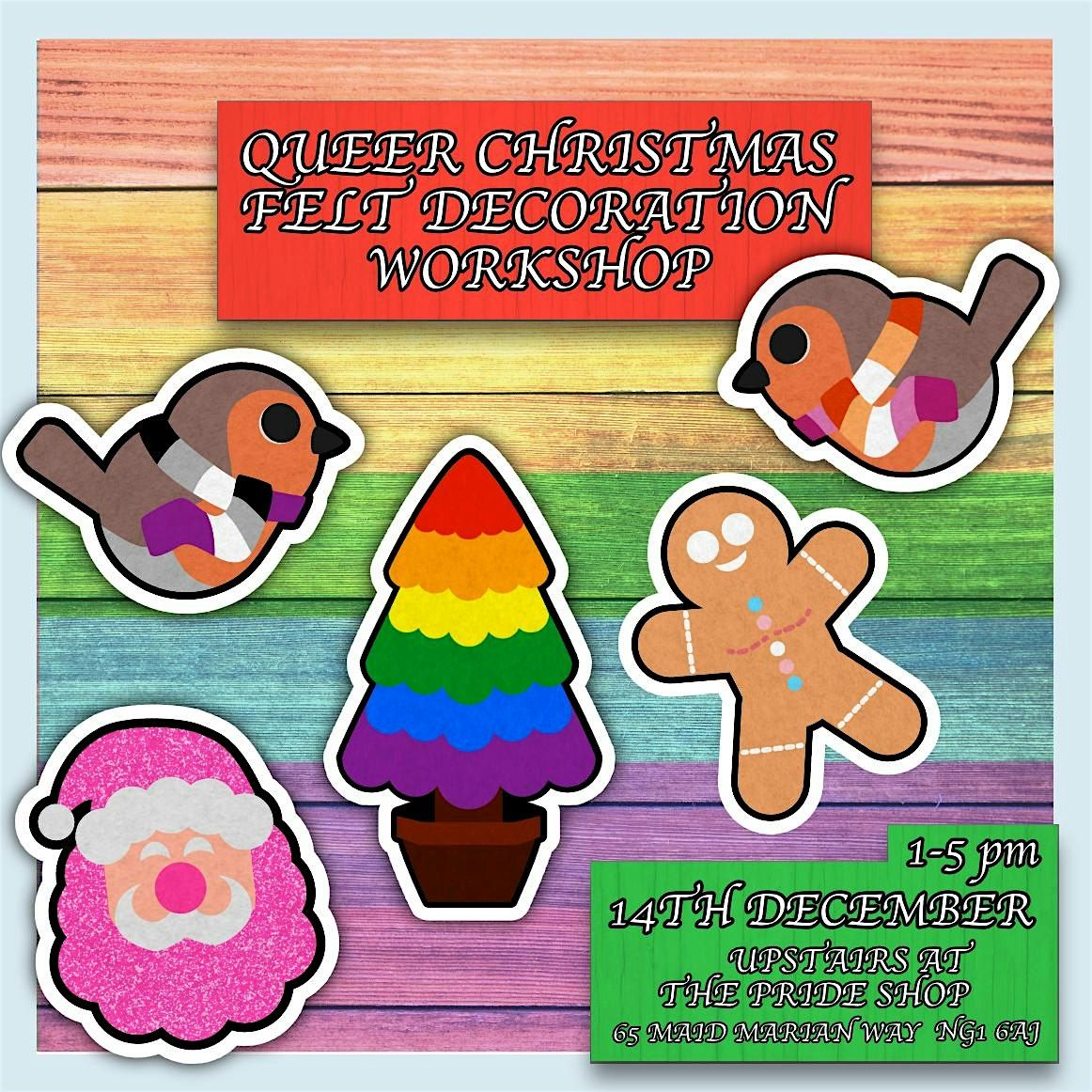 Queer Christmas Felt Decoration Workshop