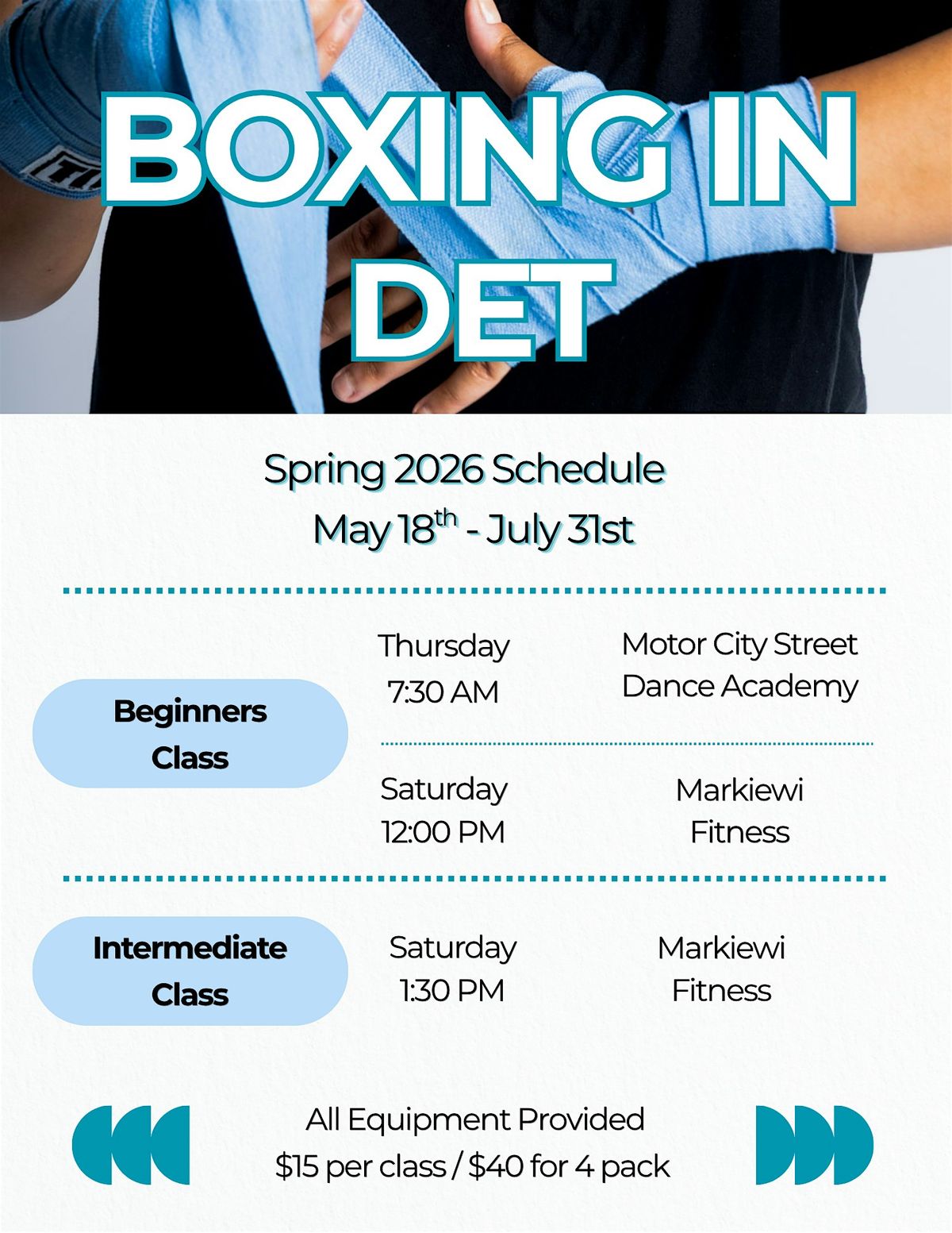 Thursday AM Boxing Classes - Boxing in DET