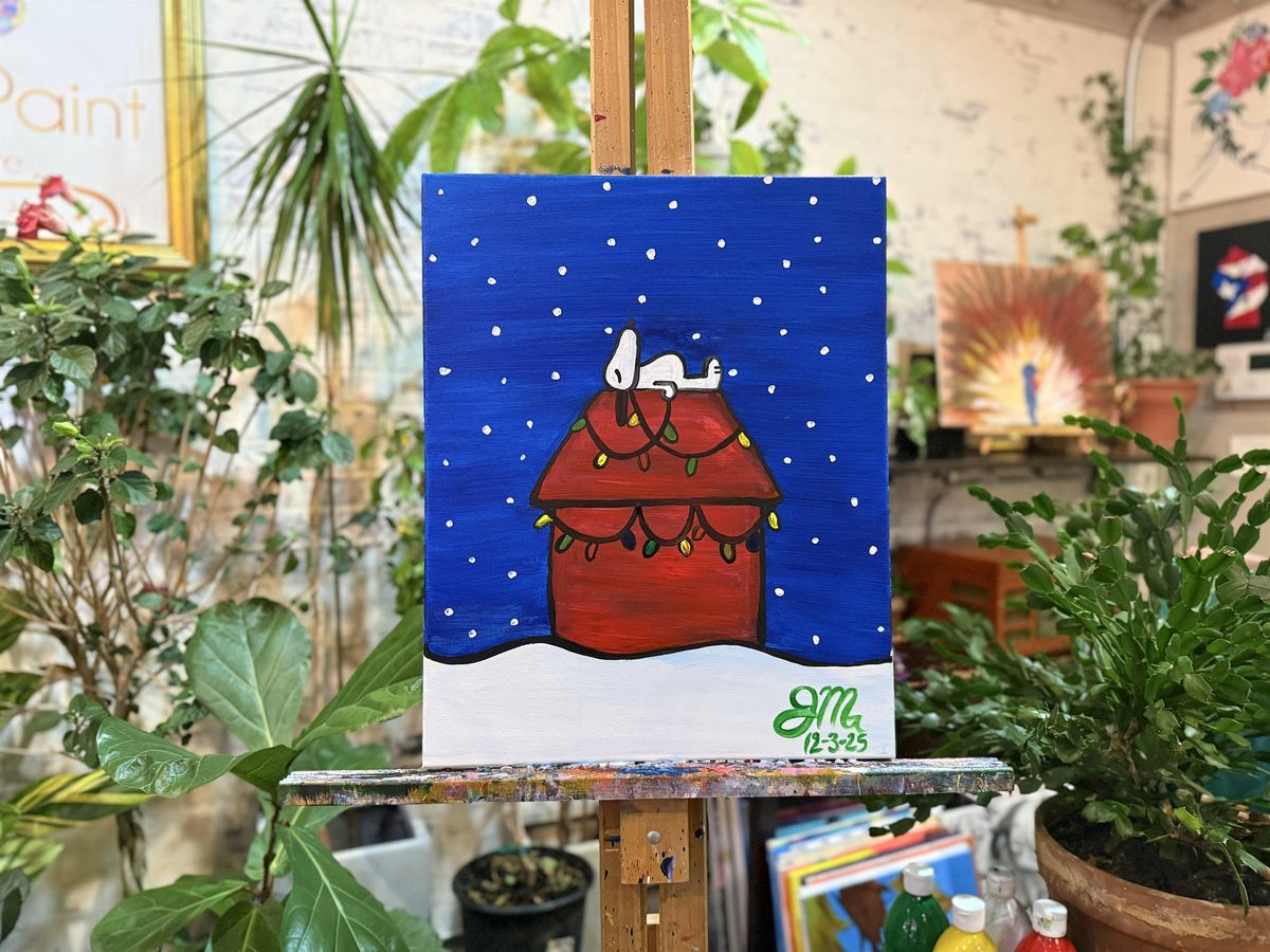 Snoopy Holiday Sip and Paint