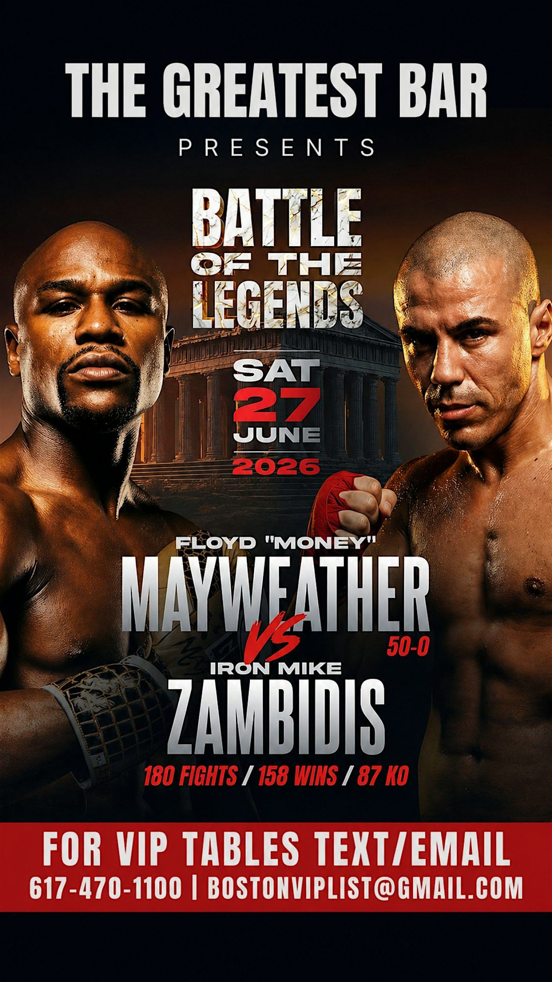 Mayweather vs Zambidis Watch Party at The Greatest Bar