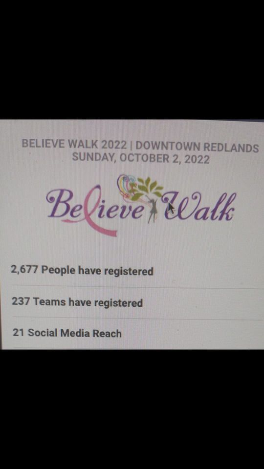 BELIEVE WALK 2022 Downtown Redlands October 2, 2022