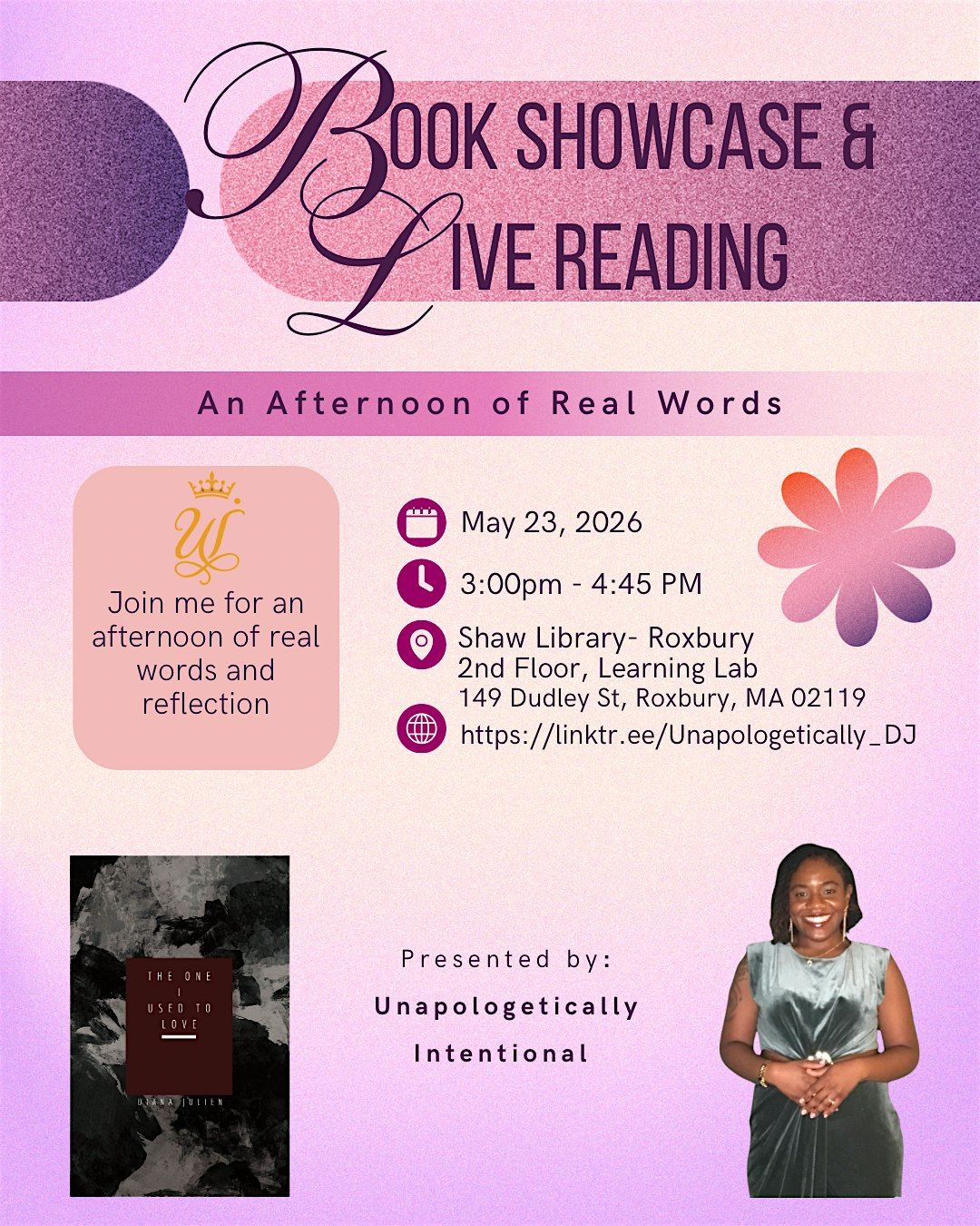 Book Showcase & Live Reading: Poems on Love, Heartbreak & Growth
