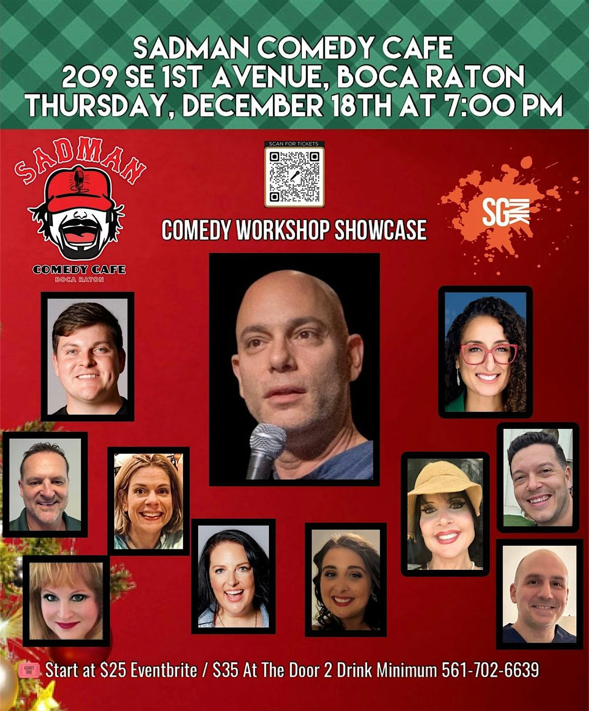 Graduation Showcase At Sadman Comedy Cafe, Boca Raton, 7:00 Showtime