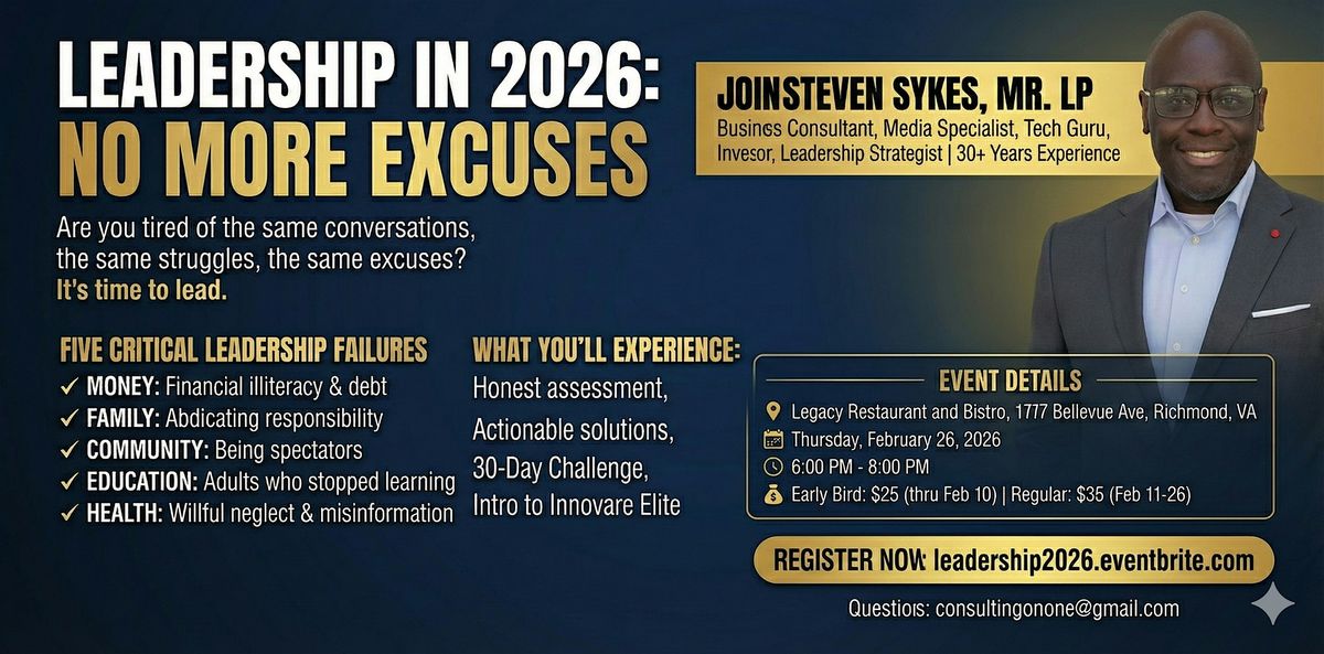 Leadership in 2026: No More Excuses