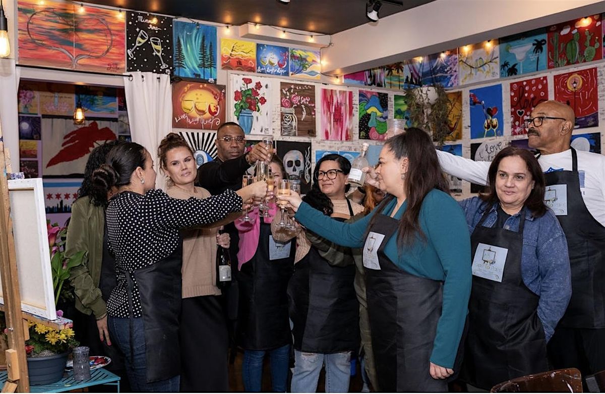 Champagne Flute Painting Class