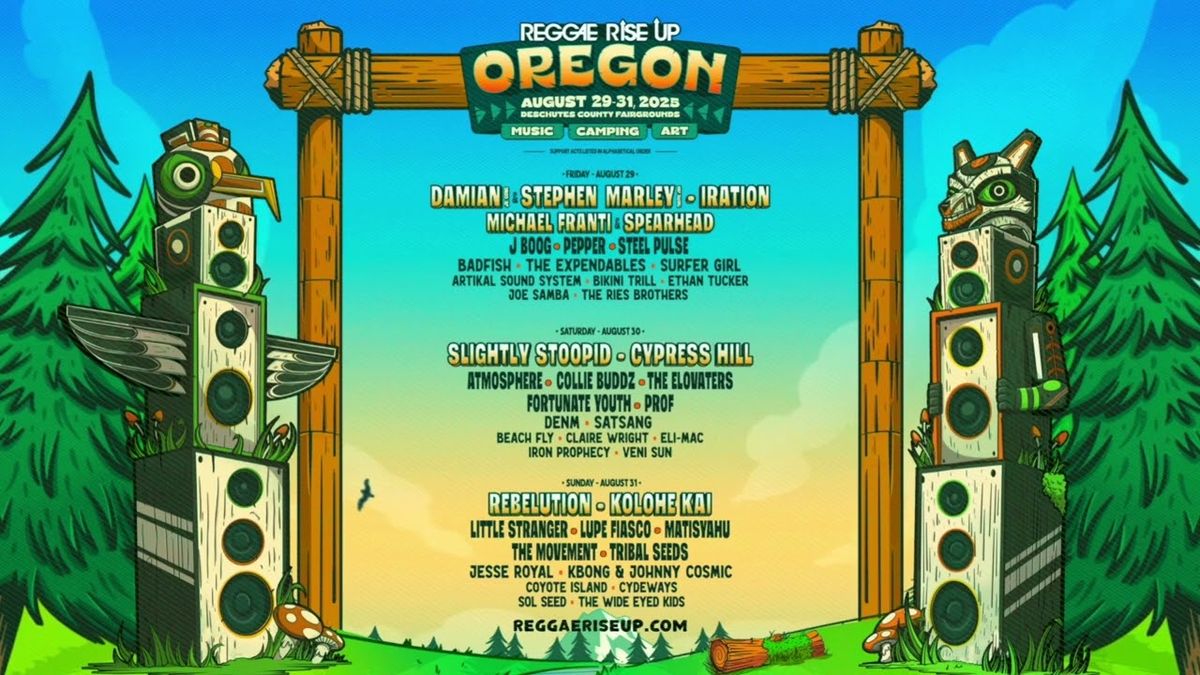 Reggae Rise Up Oregon: Damian & Stephen Marley Iration Michael Franti & Spearhead - Friday
