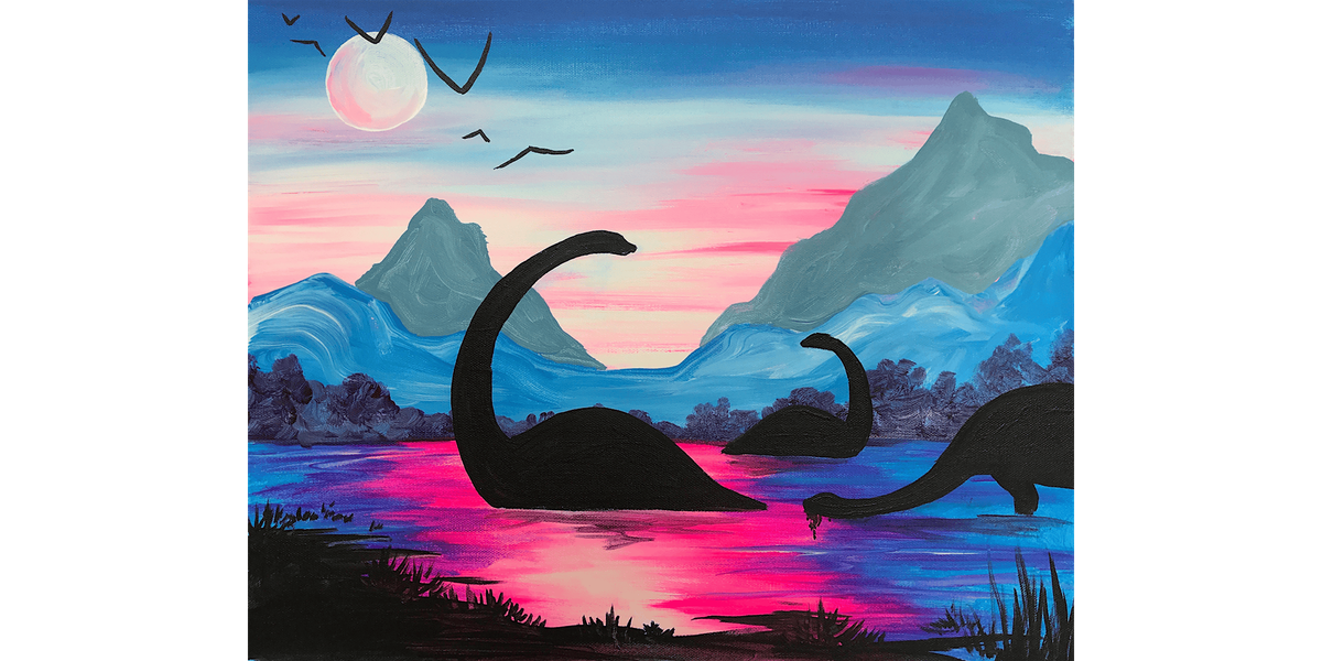 Dinosaurs at Dusk - Paint and Sip in Tyler | Classpop!\u2122