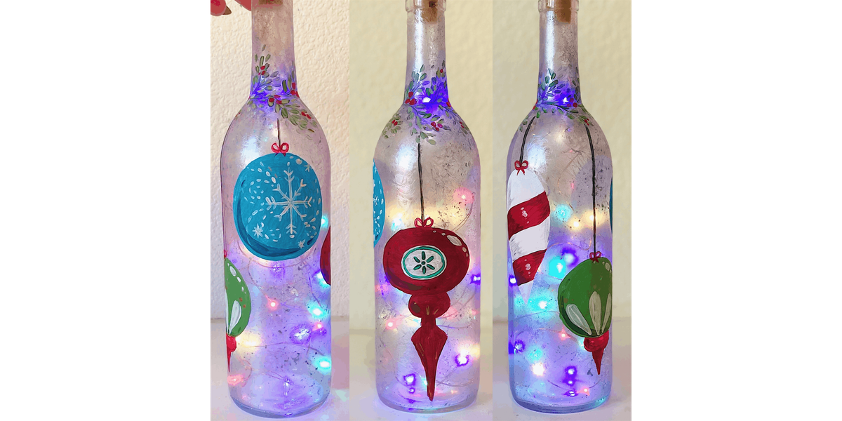 Frosty Ornament Wine Bottle - Paint and Sip in Phoenix | Classpop!\u2122