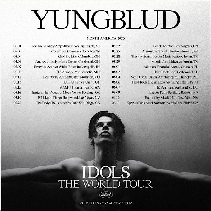 Yungblud Idols World Tour Portland May 16 2026 Moda Center Live Concert
