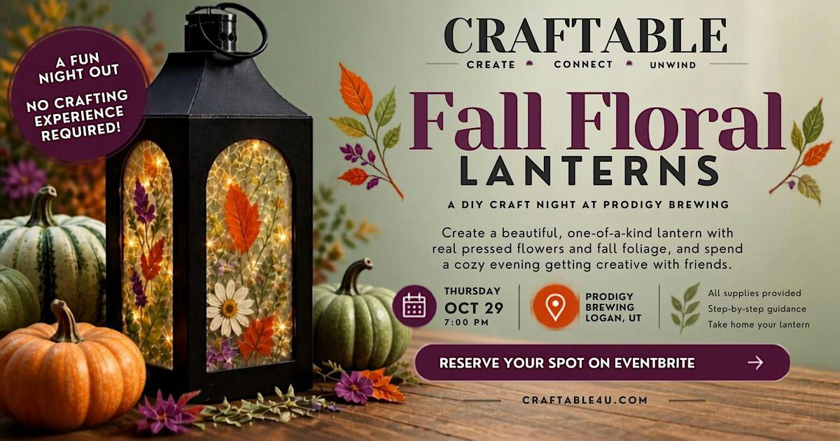 Fall Floral Lanterns at Prodigy Brewing, Logan on 29th October, 2026