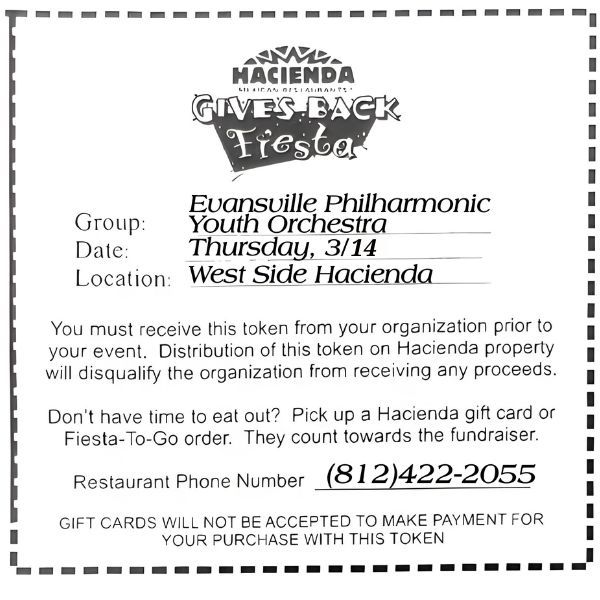 Evansville Philharmonic Hacienda Happy Hour Hacienda Mexican