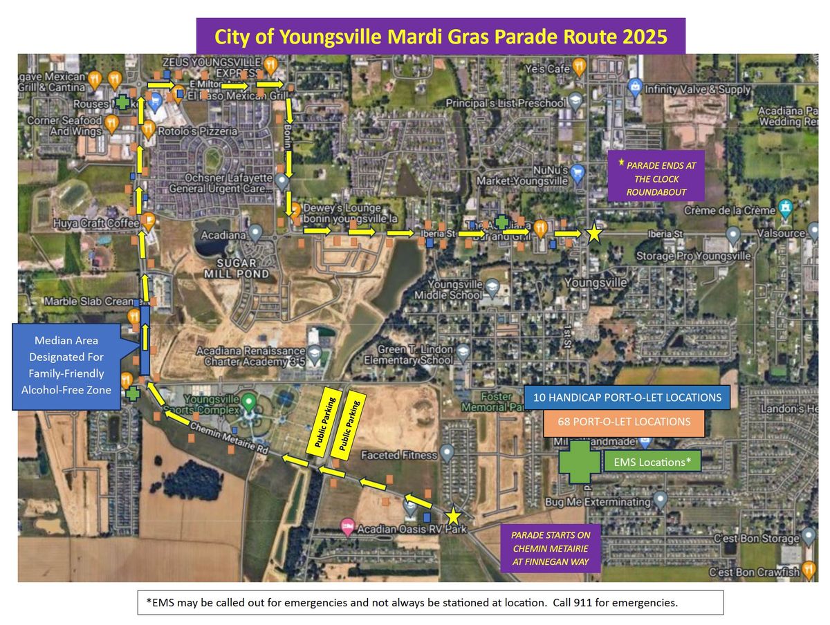 youngsville mardi gras 2025 schedule