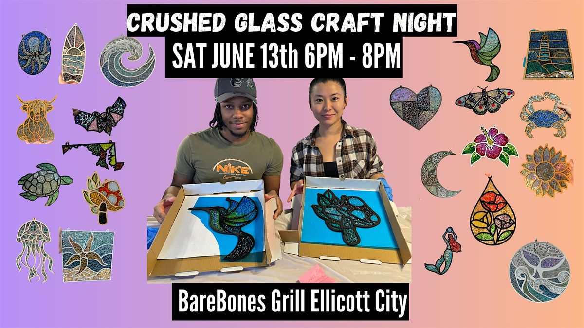 Crushed Glass Sun Catcher Class at Barebones w Maryland Craft