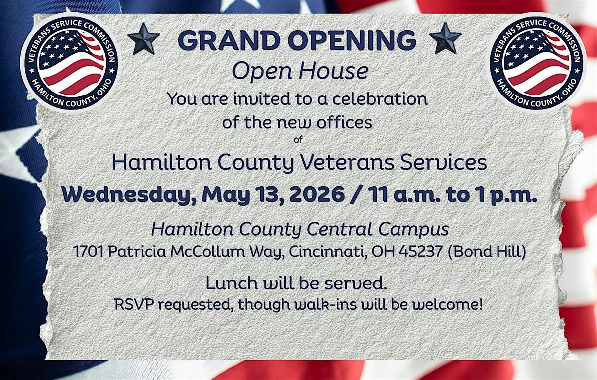 Grand Opening & Open House - Hamilton Co Veterans Services