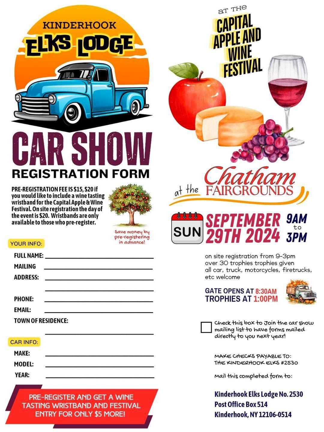 Classic car show at the New York State Wine and apple festival