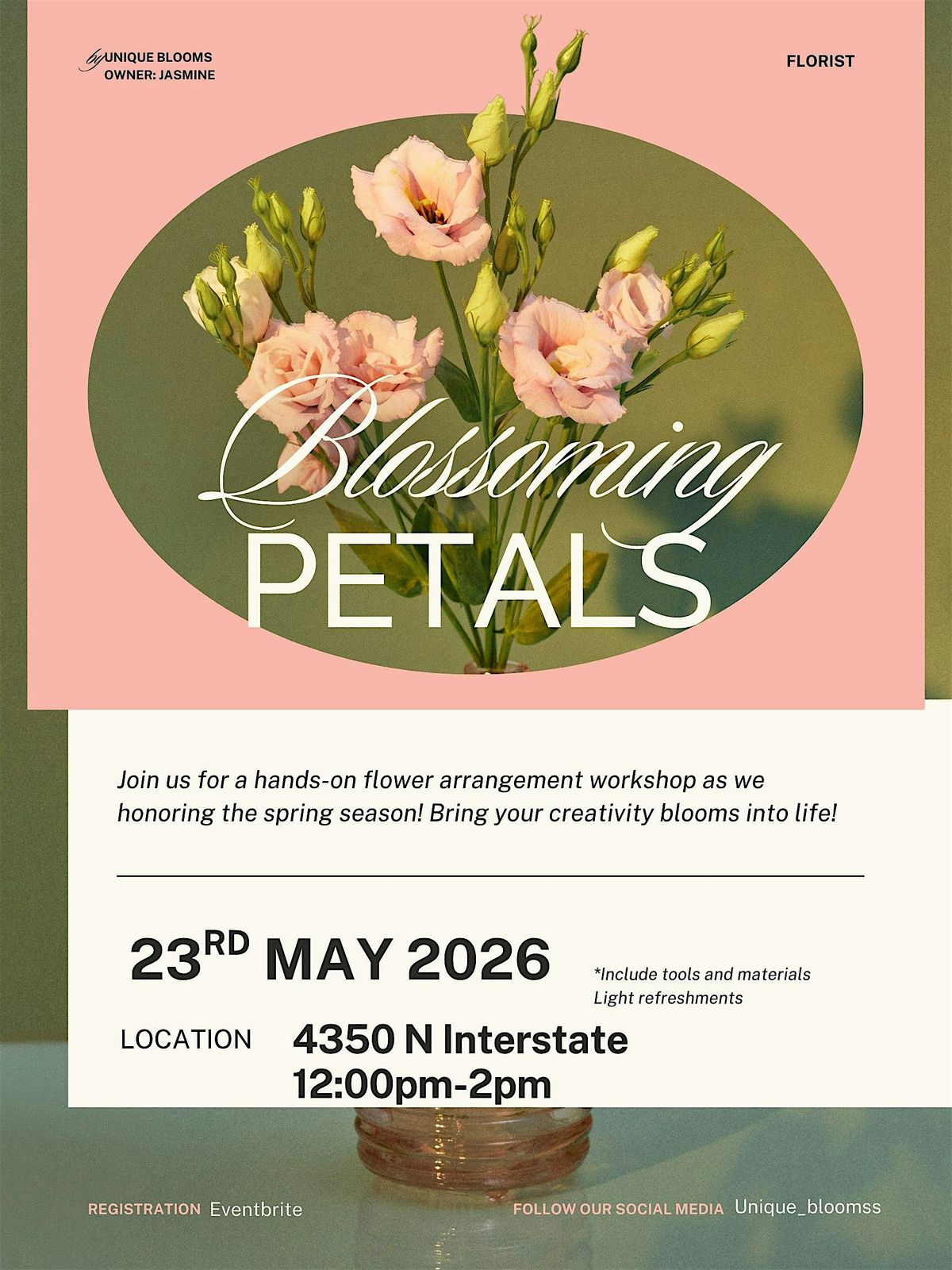 Blossoming Petals Workshop