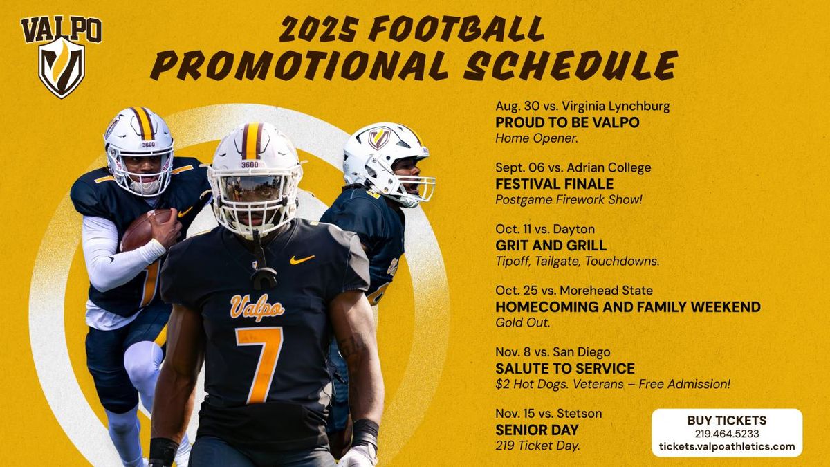 Stetson Hatters at Valparaiso Beacons Football