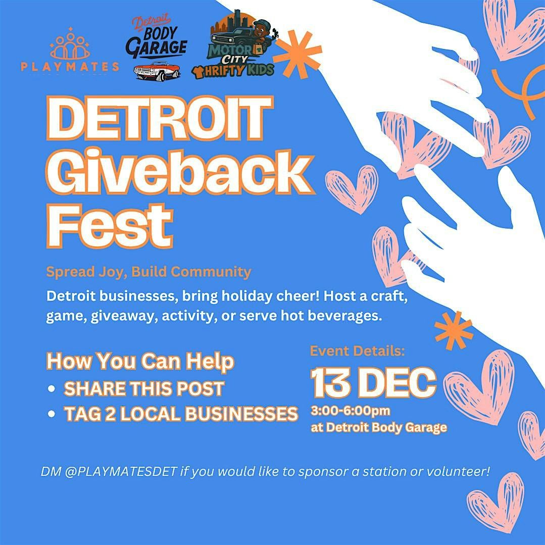Motor City Thrifty Kids Volunteer Program for Detroit Giveback Fest