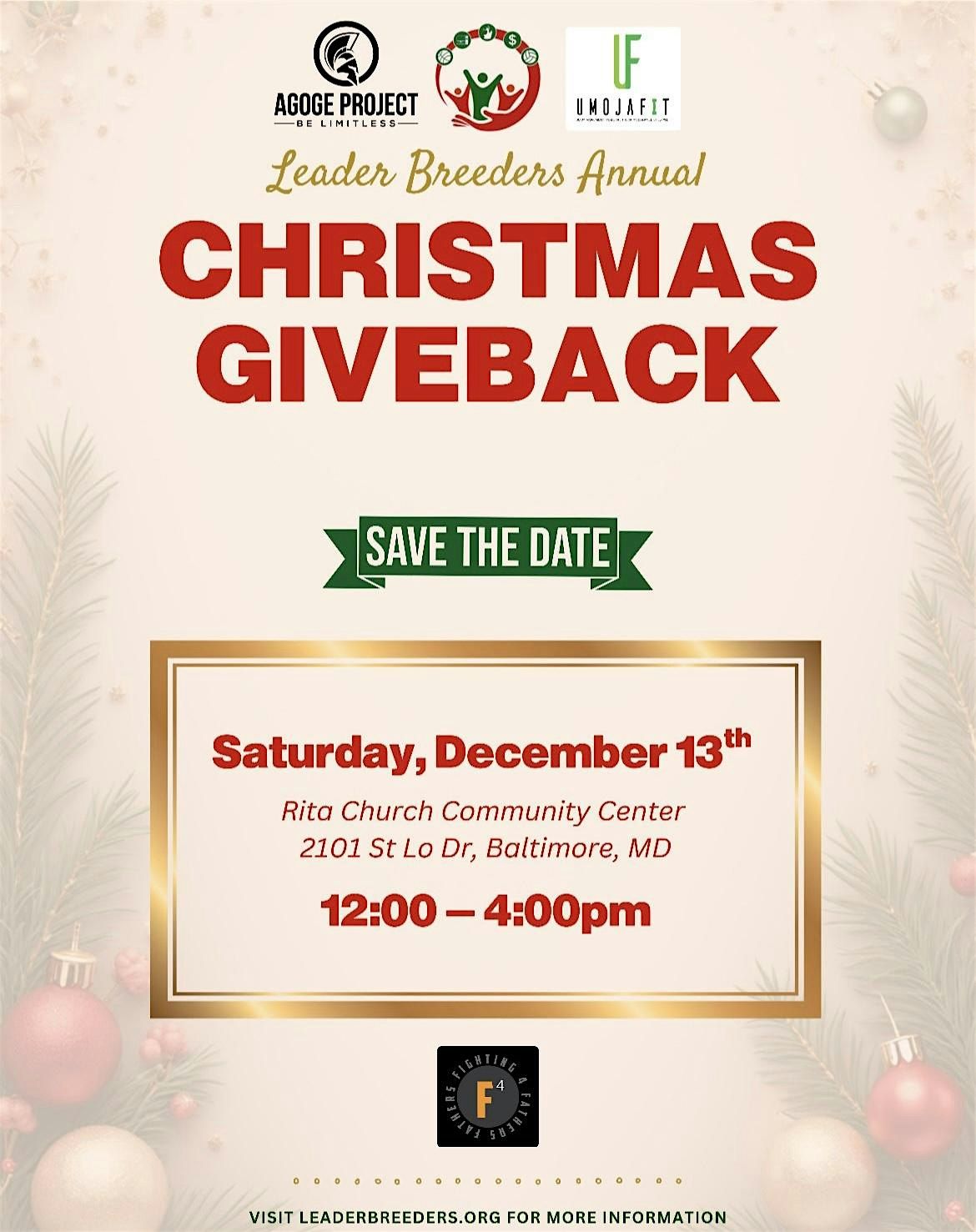 Leader Breeders' Christmas GiveBack Event