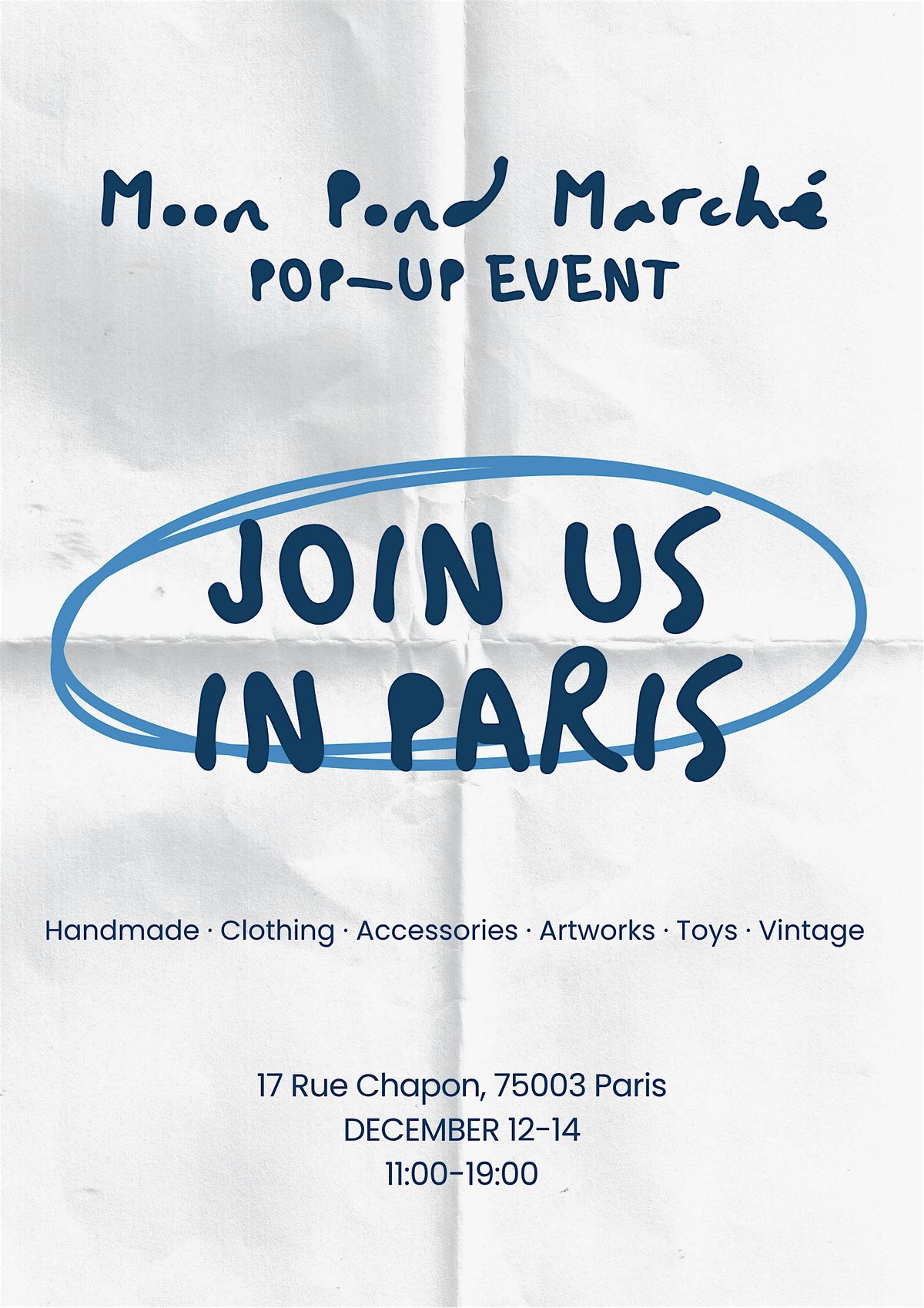 Recherche Exposants -Pop-up Market au Marais (12\u201314 D\u00e9c.)