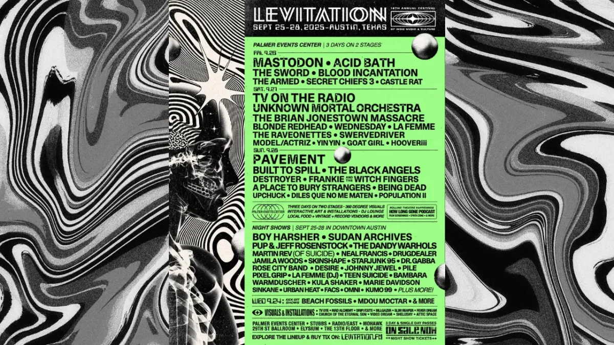 Levitation Festival - (3-Day Pass) with Mastodon, TV on the Radio, Pavement, and more!