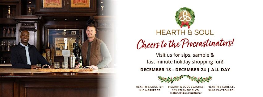 Cheers to the Procrastinators