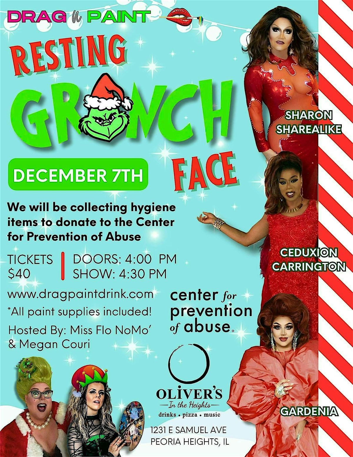 Drag N' Paint - Resting Grinch Face Fundraiser