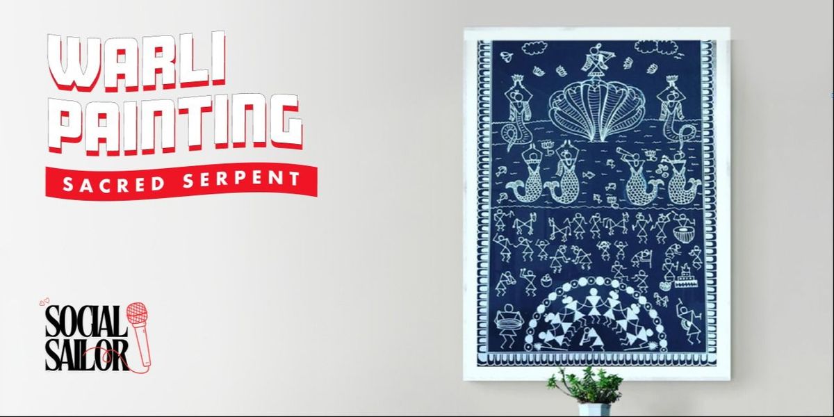 Sacred Serpent Warli Painting - Kolkata