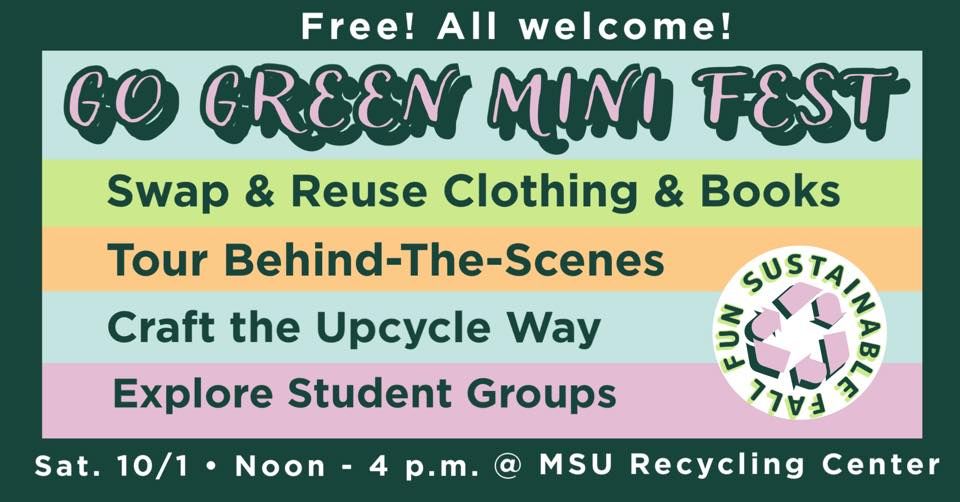 Go Green Mini Fest MSU Recycling Center Lansing MI October 1 2022