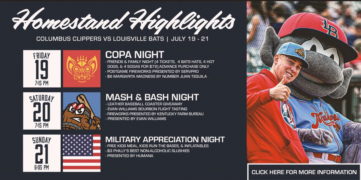 Louisville Bats at Columbus Clippers at Huntington Park